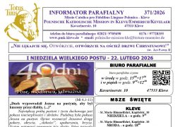 Informator parafialny 22.02.2026