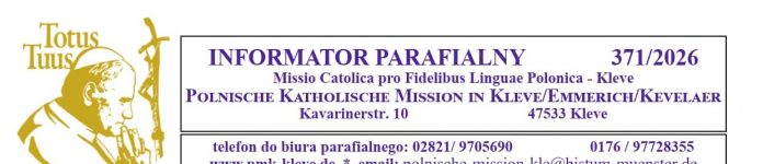 Informator parafialny 22.02.2026