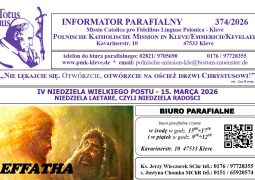 Informator parafialny 15.03.2026