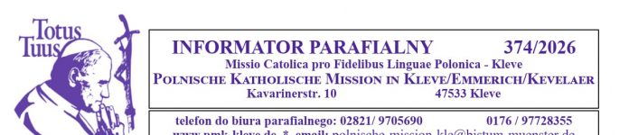 Informator parafialny 15.03.2026